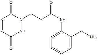 N-[2-(aminomethyl)phenyl]-3-(3,6-dioxo-3,6-dihydropyridazin-1(2H)-yl)propanamide 구조식 이미지