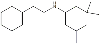 N-[2-(cyclohex-1-en-1-yl)ethyl]-3,3,5-trimethylcyclohexan-1-amine 구조식 이미지