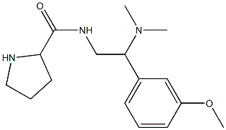 N-[2-(dimethylamino)-2-(3-methoxyphenyl)ethyl]pyrrolidine-2-carboxamide 구조식 이미지