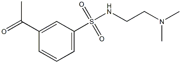 N-[2-(dimethylamino)ethyl]-3-acetylbenzene-1-sulfonamide 구조식 이미지