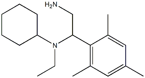 N-[2-amino-1-(2,4,6-trimethylphenyl)ethyl]-N-ethylcyclohexanamine 구조식 이미지