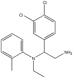 N-[2-amino-1-(3,4-dichlorophenyl)ethyl]-N-ethyl-2-methylaniline 구조식 이미지