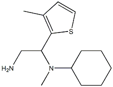 N-[2-amino-1-(3-methylthien-2-yl)ethyl]-N-cyclohexyl-N-methylamine 구조식 이미지