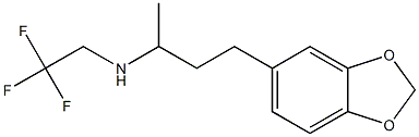 N-[3-(1,3-benzodioxol-5-yl)-1-methylpropyl]-N-(2,2,2-trifluoroethyl)amine 구조식 이미지