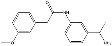 N-[3-(1-aminoethyl)phenyl]-2-(3-methoxyphenyl)acetamide 구조식 이미지