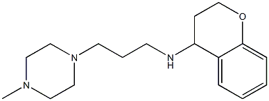 N-[3-(4-methylpiperazin-1-yl)propyl]-3,4-dihydro-2H-1-benzopyran-4-amine 구조식 이미지