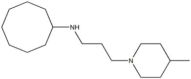 N-[3-(4-methylpiperidin-1-yl)propyl]cyclooctanamine Structure