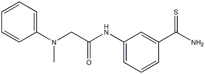 N-[3-(aminocarbonothioyl)phenyl]-2-[methyl(phenyl)amino]acetamide 구조식 이미지