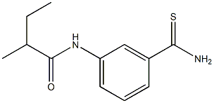 N-[3-(aminocarbonothioyl)phenyl]-2-methylbutanamide 구조식 이미지