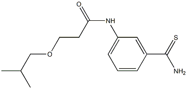 N-[3-(aminocarbonothioyl)phenyl]-3-isobutoxypropanamide Structure