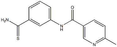 N-[3-(aminocarbonothioyl)phenyl]-6-methylnicotinamide 구조식 이미지