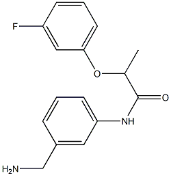 N-[3-(aminomethyl)phenyl]-2-(3-fluorophenoxy)propanamide 구조식 이미지