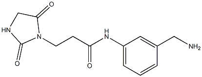 N-[3-(aminomethyl)phenyl]-3-(2,5-dioxoimidazolidin-1-yl)propanamide 구조식 이미지