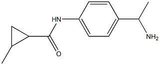 N-[4-(1-aminoethyl)phenyl]-2-methylcyclopropanecarboxamide 구조식 이미지