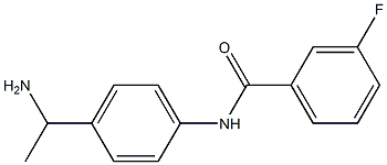 N-[4-(1-aminoethyl)phenyl]-3-fluorobenzamide 구조식 이미지