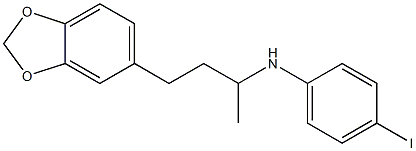 N-[4-(2H-1,3-benzodioxol-5-yl)butan-2-yl]-4-iodoaniline 구조식 이미지