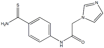 N-[4-(aminocarbonothioyl)phenyl]-2-(1H-imidazol-1-yl)acetamide 구조식 이미지