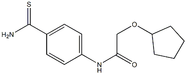 N-[4-(aminocarbonothioyl)phenyl]-2-(cyclopentyloxy)acetamide 구조식 이미지