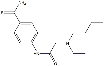 N-[4-(aminocarbonothioyl)phenyl]-2-[butyl(ethyl)amino]acetamide Structure