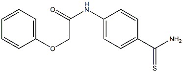 N-[4-(aminocarbonothioyl)phenyl]-2-phenoxyacetamide 구조식 이미지