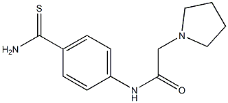 N-[4-(aminocarbonothioyl)phenyl]-2-pyrrolidin-1-ylacetamide Structure