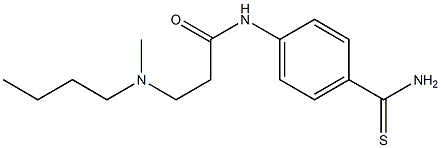 N-[4-(aminocarbonothioyl)phenyl]-3-[butyl(methyl)amino]propanamide Structure