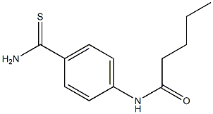 N-[4-(aminocarbonothioyl)phenyl]pentanamide 구조식 이미지