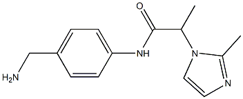 N-[4-(aminomethyl)phenyl]-2-(2-methyl-1H-imidazol-1-yl)propanamide Structure