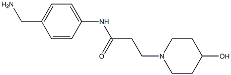 N-[4-(aminomethyl)phenyl]-3-(4-hydroxypiperidin-1-yl)propanamide Structure