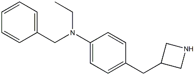 N-[4-(azetidin-3-ylmethyl)phenyl]-N-benzyl-N-ethylamine 구조식 이미지