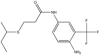 N-[4-amino-3-(trifluoromethyl)phenyl]-3-(butan-2-ylsulfanyl)propanamide 구조식 이미지