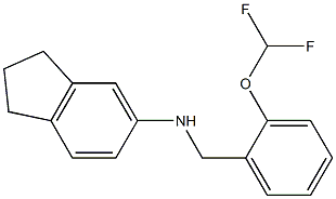 N-{[2-(difluoromethoxy)phenyl]methyl}-2,3-dihydro-1H-inden-5-amine 구조식 이미지