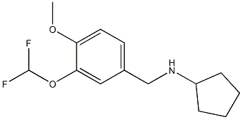 N-{[3-(difluoromethoxy)-4-methoxyphenyl]methyl}cyclopentanamine Structure