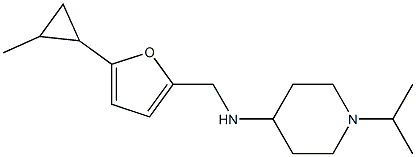 N-{[5-(2-methylcyclopropyl)furan-2-yl]methyl}-1-(propan-2-yl)piperidin-4-amine Structure