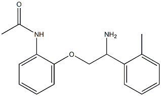 N-{2-[2-amino-2-(2-methylphenyl)ethoxy]phenyl}acetamide 구조식 이미지