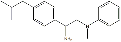 N-{2-amino-2-[4-(2-methylpropyl)phenyl]ethyl}-N-methylaniline 구조식 이미지