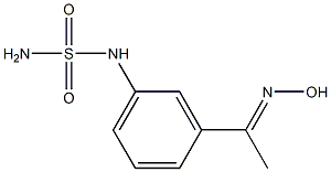 N-{3-[(1E)-N-hydroxyethanimidoyl]phenyl}sulfamide 구조식 이미지