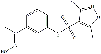 N-{3-[1-(hydroxyimino)ethyl]phenyl}-3,5-dimethyl-1,2-oxazole-4-sulfonamide Structure