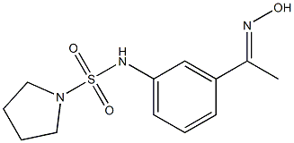 N-{3-[1-(hydroxyimino)ethyl]phenyl}pyrrolidine-1-sulfonamide 구조식 이미지