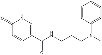 N-{3-[methyl(phenyl)amino]propyl}-6-oxo-1,6-dihydropyridine-3-carboxamide 구조식 이미지