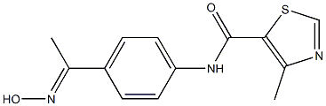N-{4-[(1E)-N-hydroxyethanimidoyl]phenyl}-4-methyl-1,3-thiazole-5-carboxamide 구조식 이미지