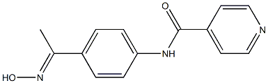 N-{4-[(1E)-N-hydroxyethanimidoyl]phenyl}isonicotinamide 구조식 이미지