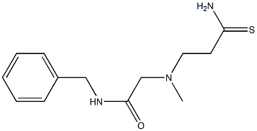 N-benzyl-2-[(2-carbamothioylethyl)(methyl)amino]acetamide Structure