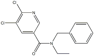 N-benzyl-5,6-dichloro-N-ethylpyridine-3-carboxamide 구조식 이미지