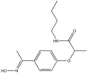 N-butyl-2-{4-[1-(hydroxyimino)ethyl]phenoxy}propanamide 구조식 이미지