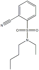 N-butyl-2-cyano-N-ethylbenzenesulfonamide 구조식 이미지