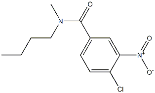 N-butyl-4-chloro-N-methyl-3-nitrobenzamide 구조식 이미지