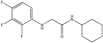 N-cyclohexyl-2-[(2,3,4-trifluorophenyl)amino]acetamide 구조식 이미지