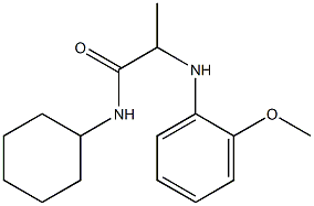 N-cyclohexyl-2-[(2-methoxyphenyl)amino]propanamide Structure