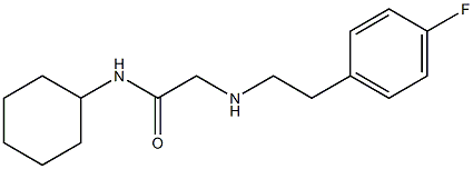 N-cyclohexyl-2-{[2-(4-fluorophenyl)ethyl]amino}acetamide 구조식 이미지